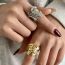 Fashion Silver Copper And Diamond Girdle Ring