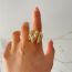 Fashion Gold Irregular Twisted Diamond Ring