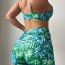 Fashion Green Polyester Printed Boxer Swimsuit