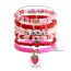 Fashion 05 Mixed Color 4981 Colorful Polymer Clay Beaded Strawberry Bracelet Set