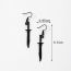 Fashion Black Metal Sword Men's Earrings