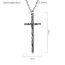 Fashion Ancient Silver +pl005 Chain 3mm*60mm Stainless Steel Cross Necklace
