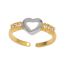 Fashion A Gold Plated Copper Multi-layered Open Ring With Diamonds
