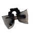 Fashion Black Mesh Rhinestone Bow Hair Tie