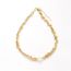 Fashion Gold Necklace Broken Silver Beaded Pearl Geometric Necklace