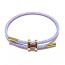 Fashion Pink Wire Rope Braided Letter Bracelet