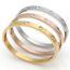 Fashion Rose Gold 60cm (one Word) Stainless Steel Diamond Round Bracelet