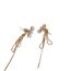 Fashion Gold Copper Pearl Long Tassel Earrings