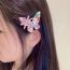 Fashion Purple Metal Diamond Butterfly Hair Clip