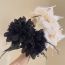 Fashion Black Flower Feather Headband