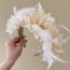 Fashion White Flower Feather Headband