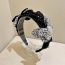 Fashion White Fabric Diamond-encrusted Butterfly Wide-brimmed Headband