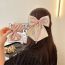 Fashion Green Bow Spring Clip Fabric Bow Hairpin