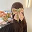 Fashion Pink Bow Spring Clip Fabric Bow Hairpin