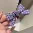 Fashion Purple Geometric Diamond Bow Hair Clip