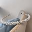 Fashion Gray Pearl Geometric Pearl And Diamond Thin Edge Headband