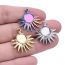 Fashion Color Stainless Steel Sunflower Pendant