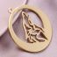 Fashion Color Stainless Steel Wolf Head Pendant