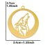 Fashion Gold Stainless Steel Wolf Head Pendant
