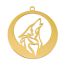 Fashion Gold Stainless Steel Wolf Head Pendant