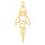 Fashion Color Stainless Steel Rocket Pendant