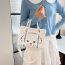 Fashion Solid Beige Canvas Printed Large Capacity Crossbody Bag