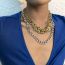 Fashion Gold + White K Alloy Chain Necklace Set