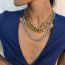 Fashion Gold + White K Alloy Chain Necklace Set