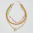 Fashion Color Colorful Beaded Multi-layer Chain Necklace