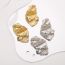 Fashion Gold Metal Pleated Irregular Earrings