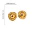Fashion Gold Metal Round Earrings