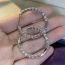 Fashion Silver Copper Diamond Round Earrings
