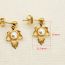 Fashion Gold Three-dimensional Leaf Shell Bead Earrings