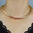 Fashion Gold 41cm Copper Inlaid Zirconium Love Necklace