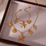 Fashion Golden 1 Titanium Steel Love Cross Starfish Pendant Necklace