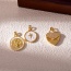 Fashion Golden 3 Copper Round Shell Cross Pendant Accessories