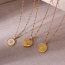 Fashion Golden 1 Titanium Steel Inlaid With Zirconium Love Pendant Necklace