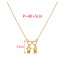 Fashion Golden 1 Copper Inlaid Zircon Love Girl Pendant Necklace