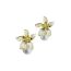 Fashion Gold-white Flower Pearl Earrings
