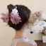 Fashion Gripper - Champagne Color Mesh Crystal Flower Clip