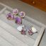 Fashion White Pink Irregular Crystal Earrings