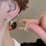 Fashion Gold Metal Butterfly Hollow Stud Earrings
