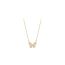 Fashion Necklace - Gold (real Gold Plating) Metal Diamond Butterfly Necklace