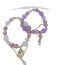 Fashion Bracelet-purple Crystal Beaded Bracelet