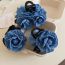 Fashion Gripper-blue Flowers Denim Flower Clip