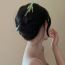 Fashion Hairpin-green Acrylic Leaf Bamboo Hairpin