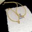 Fashion Bracelet-gold Copper Geometric Beaded Love Bracelet
