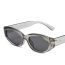 Fashion Solid White Frame Gray Film Small Frame Cat Eye Sunglasses