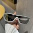 Fashion Silver Frame White Mercury Ac Integrated Sunglasses