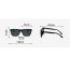 Fashion Solid White Gray Flakes Ac Square Large Frame Sunglasses